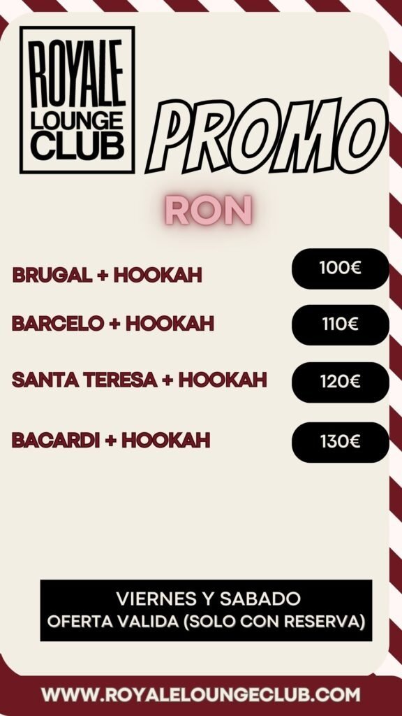 Promo Ron Royale Lounge Club
